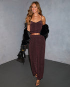 Moon Melt Lurex Straight Leg Pants