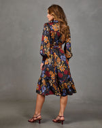 Wildflower Reverie Floral Waist Tie Midi Dress