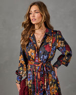 Wildflower Reverie Floral Waist Tie Midi Dress