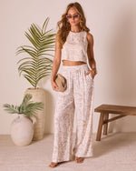 Summit Socialite Abstract Back Tie Top