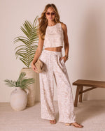 Summit Socialite Abstract Back Tie Top