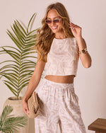 Summit Socialite Abstract Back Tie Top