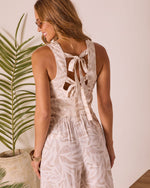 Summit Socialite Abstract Back Tie Top