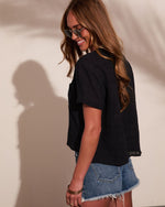Good Form Cotton Short Sleeve Button Down Top
