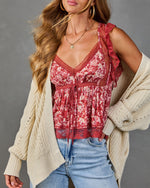 Harvest Rose Floral Lace Top