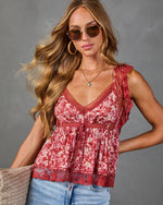 Harvest Rose Floral Lace Top