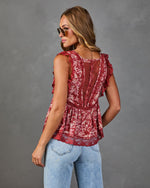 Harvest Rose Floral Lace Top