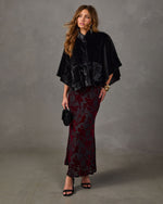 Roux Faux Fur Cape Sleeve Jacket