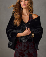 Roux Faux Fur Cape Sleeve Jacket