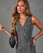Kennedy Asymmetrical Button Up Mini Dress