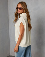 Ovalia Ribbed Mock Neck Sweater
