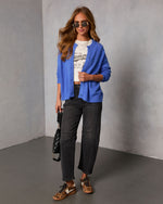 Blue% Sweetly Prepped Knit Cardigan-6