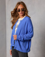 Blue% Sweetly Prepped Knit Cardigan-3