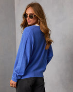 Blue% Sweetly Prepped Knit Cardigan-4