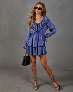 Sunday Darling Striped Ruffle Mini Dress