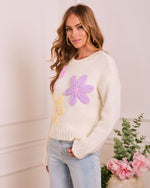 Bloom Garden Floral Knit Sweater