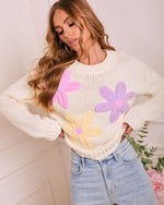 Bloom Garden Floral Knit Sweater