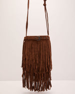 Dust Trail Fringe Faux Suede Crossbody Bag