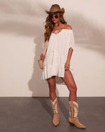 Adelah Tiered Shift Mini Dress