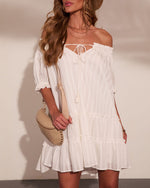 Adelah Tiered Shift Mini Dress