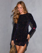 Joania Velvet Sequin Mini Dress