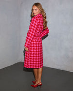 Gemmah Tweed Houndstooth Coat