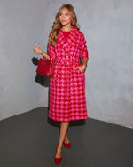 Gemmah Tweed Houndstooth Coat