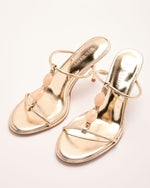 Jaide Metallic Gemstone Mule Stiletto Heels