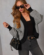 Aitana Chevron Print Cardigan