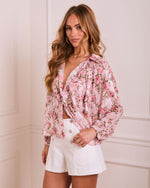 Day Blossom Floral Button Down Top