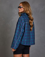 Active Form Plaid Track Jacket