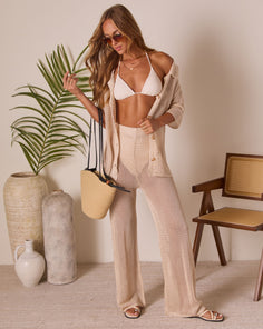 Solessa Lurex Crochet Cover Up Pants
