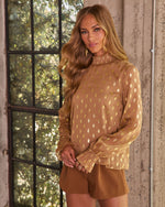 Main Event Chiffon Polka Dot Blouse