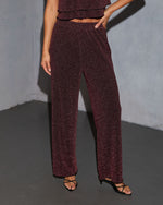 Moon Melt Lurex Straight Leg Pants