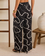 Shoreline Escape Relaxed Abstract Print Pants