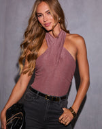 Tangled Love Crisscross Halter Bodysuit