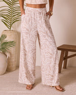 Beige Multi % Summit Socialite Abstract Pants-2