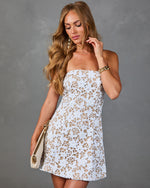Honey Haven Floral Lace Crochet Mini Dress