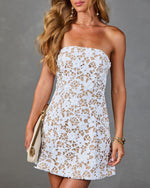 Honey Haven Floral Lace Crochet Mini Dress