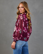 Serenity Bloom Floral Chiffon Top