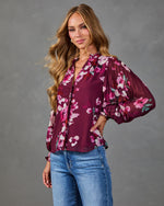 Serenity Bloom Floral Chiffon Top