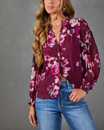 Serenity Bloom Floral Chiffon Top
