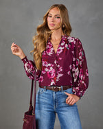 Serenity Bloom Floral Chiffon Top