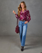 Serenity Bloom Floral Chiffon Top