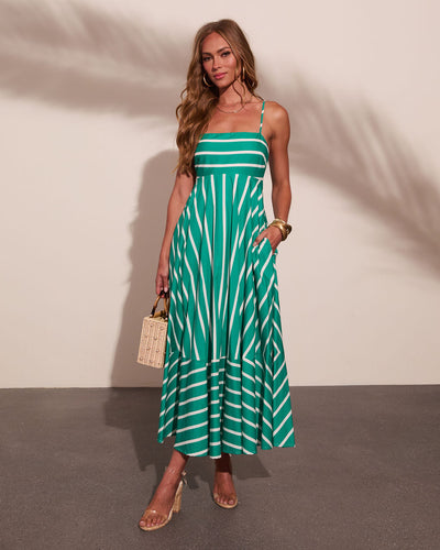 Sea Calling Cotton Striped Maxi Dress – VICI