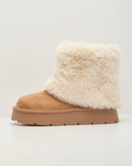 Toasty Ember Faux Fur Cuff Suede Boots