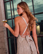 Champagne Stardust Sequin Jumpsuit