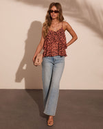 Coastal Wild Tiered Animal Print Top
