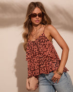 Coastal Wild Tiered Animal Print Top