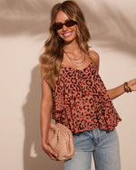 Coastal Wild Tiered Animal Print Top